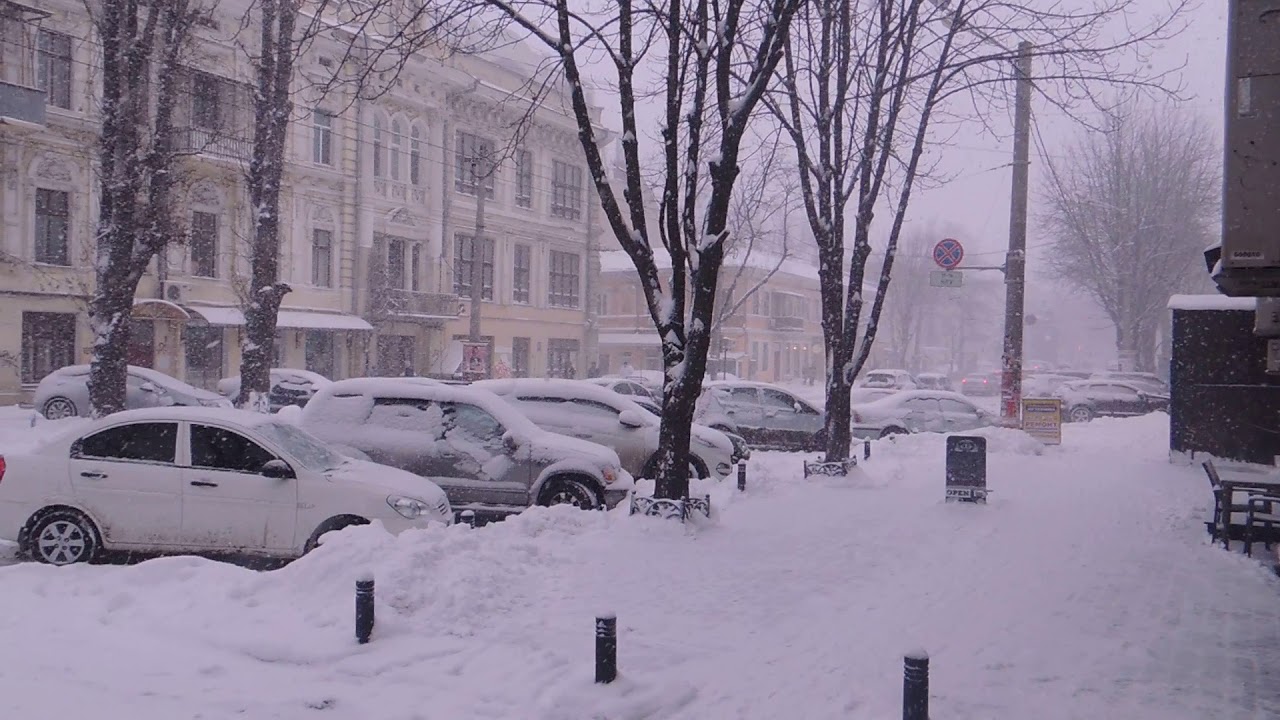 Снегопад в Одессе